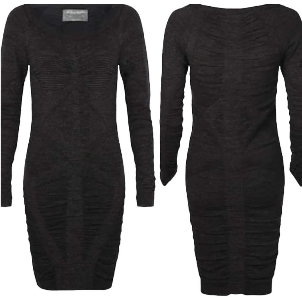 All Saints Spitalfields Vikrama Metallic Ruched Bodycon Dress (H)